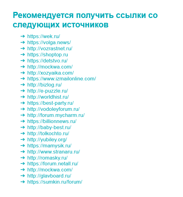 Составление стратегии по закупке ссылок для проекта riota.ru